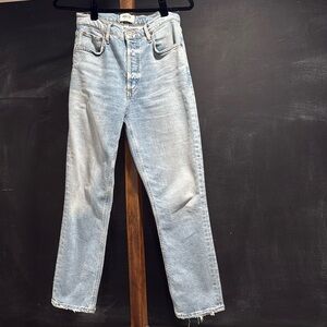 Agolde Riley high rise straight crop Jeans size 26
